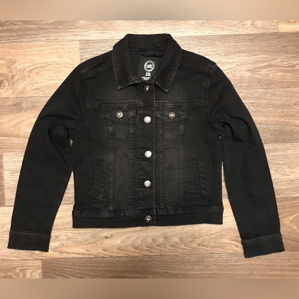 Wonder nation girls black denim jacket
